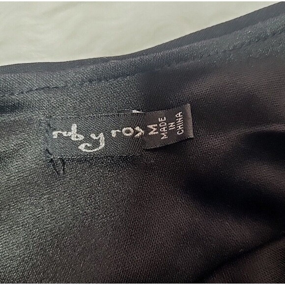 Ruby Rox Y2K Black One Shoulder Sequin Rouched Club Dress Size Medium - Picture 11 of 11